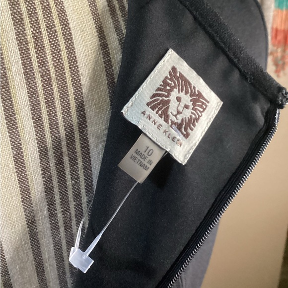 Anne Klein Black MIDI Dress w/Silver hem. Like New - Picture 10 of 10